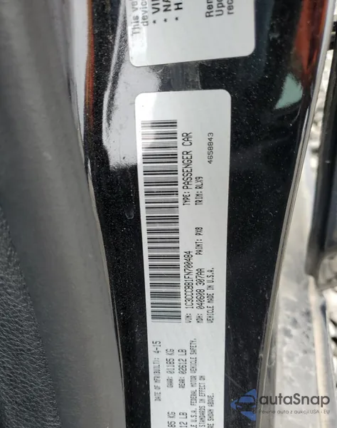 2015 Chrysler 200 S из США, поврежденный, VIN 1C3CCCBB1FN700484